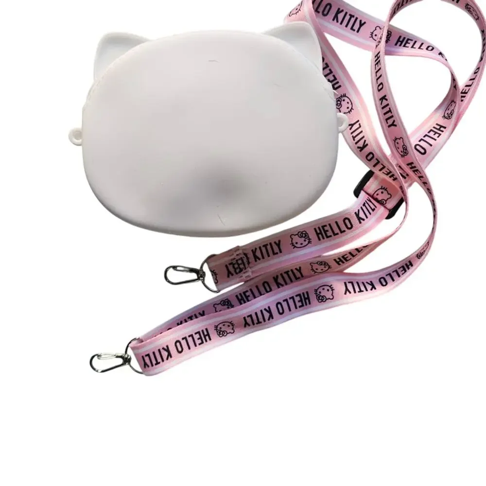 Hello Kitty Silicone Crossbody Bag Coin Purse Detachable Lanyard Medium NWT